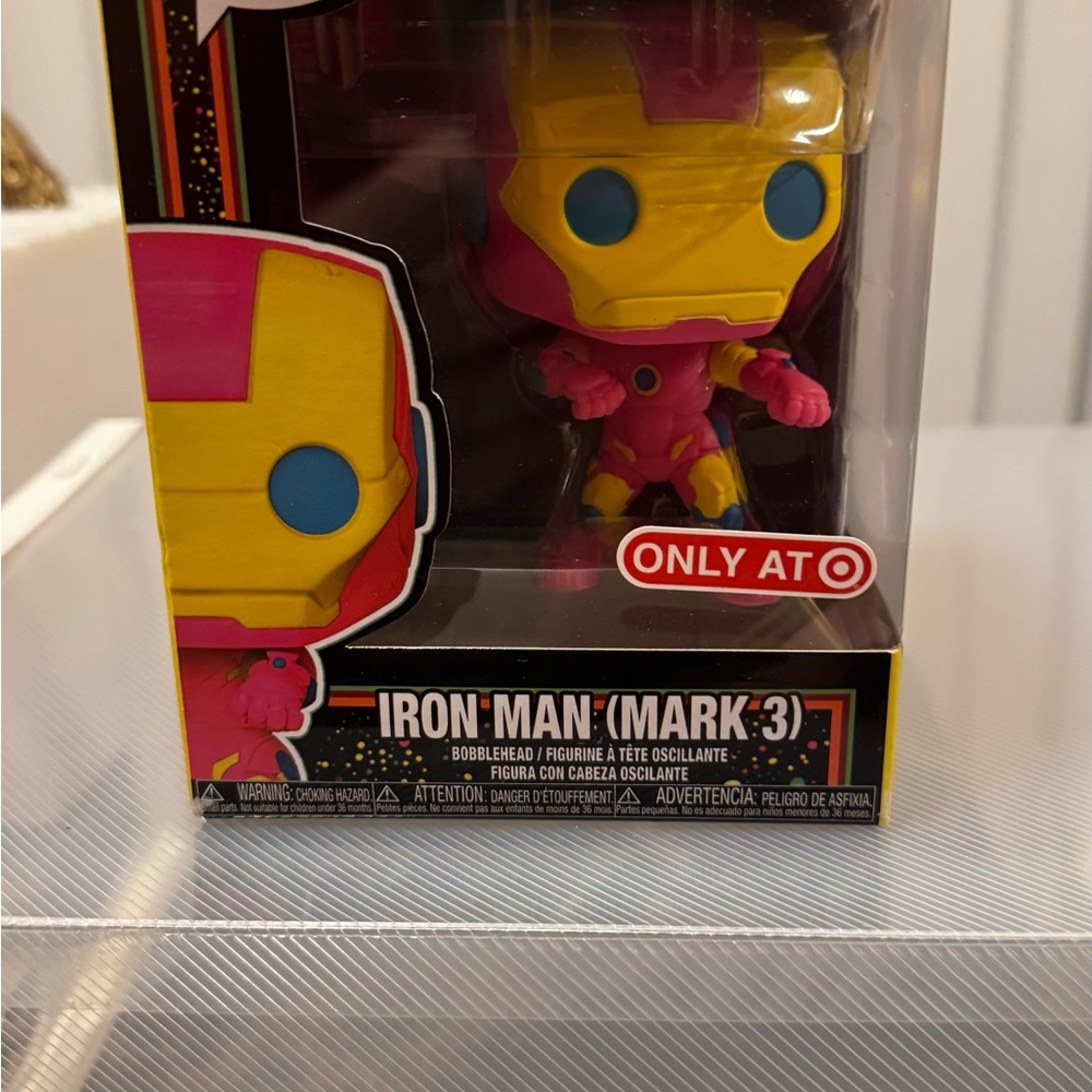 Funko Iron Man (Mark 3) Action Figure - Pink and Yellow